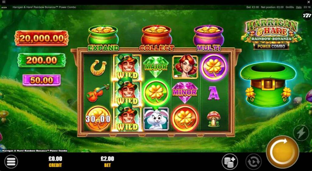 Betway Slot Harrigan & Hare Rainbow Bonanza