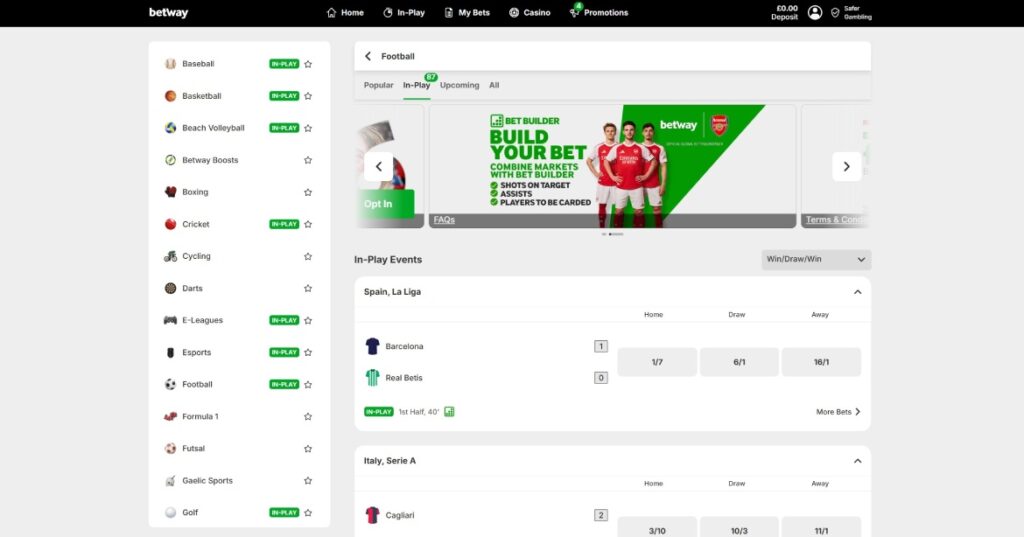 เดิมพันกีฬากับ Betway Sports